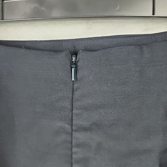 Talbots Mini Pencil Skirt Womens 10P Black Twill Wool Blend Business City Chic - Picture 7 of 9